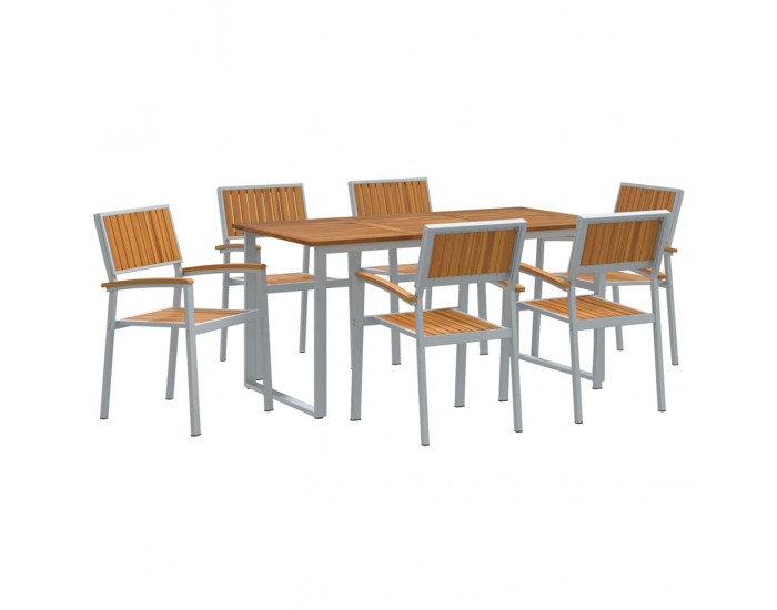 Sonata H Комплект за хранене в градината 7 pcs сиво и кафяво