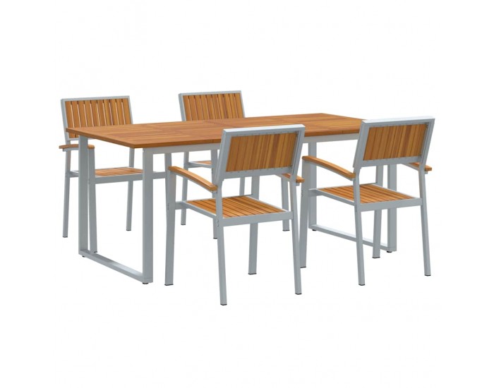 Sonata H Комплект за хранене в градината 5 pcs сиво и кафяво