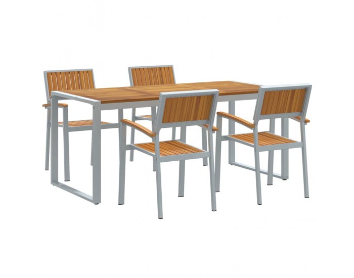 Sonata H Комплект за хранене в градината 5 pcs сиво и кафяво