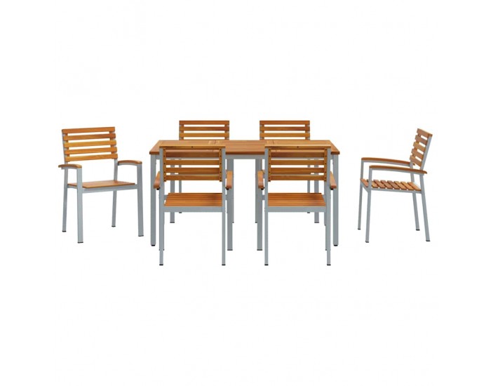 Sonata H Комплект за хранене в градината 7 pcs сиво и кафяво