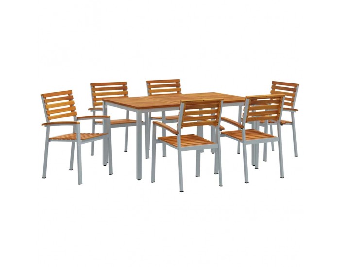 Sonata H Комплект за хранене в градината 7 pcs сиво и кафяво