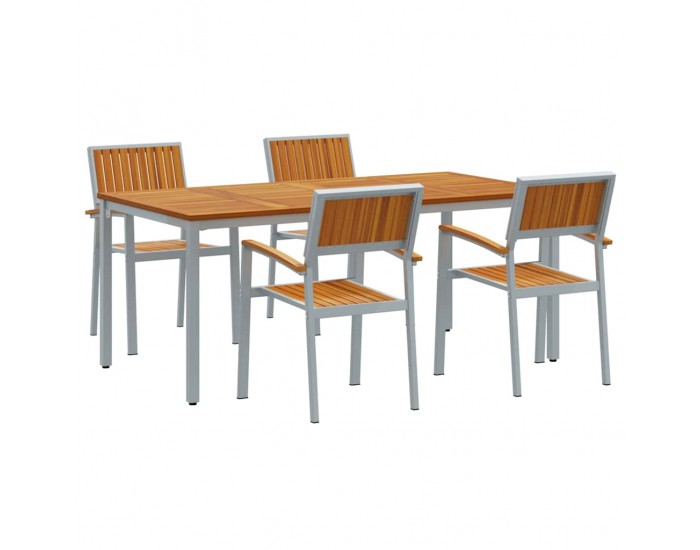 Sonata H Комплект за хранене в градината 5 pcs сиво и кафяво