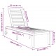 Sonata H Шезлонг Кафяво 207 x 58 x 35 см Масивна акациева дървесина