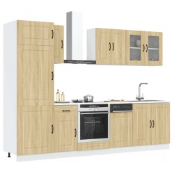 Sonata Set dulap de bucătărie din 8 piese „Kalmar” lemn stejar Sonoma