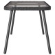Sonata H Масичка за кафе Черно 90 x 45 x 43 см Поли ротанг, стъкло