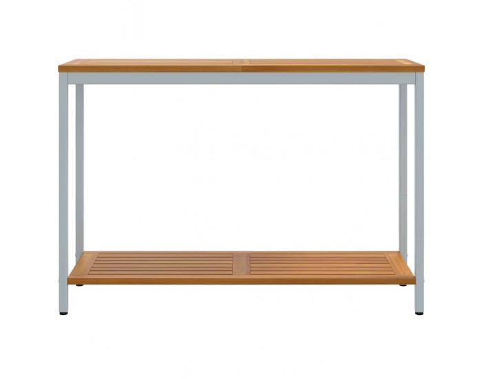 Sonata H Външна маса със съхранение Естествено и сиво 110 x 35 x 75 cm