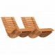 Sonata H Люлеещи се шезлонги 2 pcs Кафяво 154 x 60 x 74 см