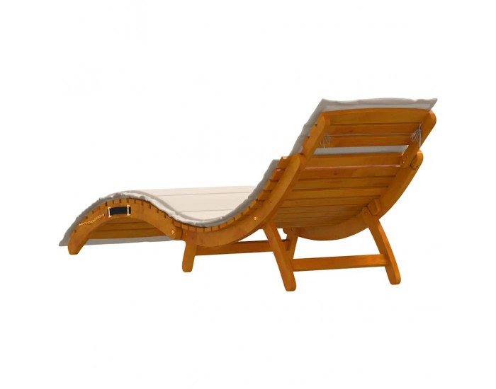 Sonata H Шезлонг 2 pcs Бяло 184 x 55 x 64 см Масивна акациева дървесина