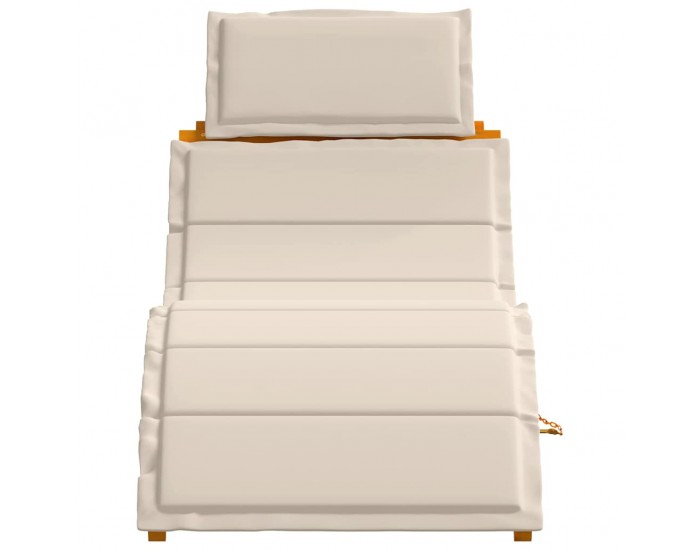 Sonata H Шезлонг 2 pcs Бяло 184 x 55 x 64 см Масивна акациева дървесина