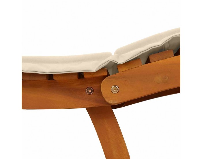 Sonata H Шезлонг с възглавница 2-човек 2 pcs Бежово 184 x 55 x 64 см