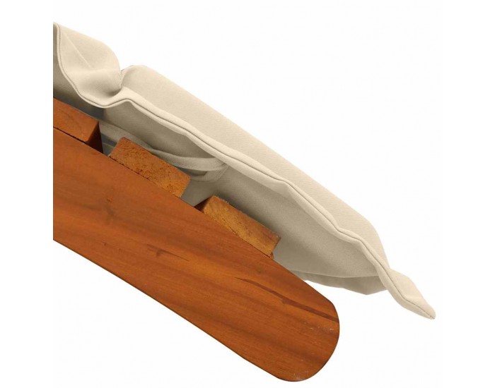 Sonata H Шезлонг с възглавница 2-човек 2 pcs Бежово 184 x 55 x 64 см