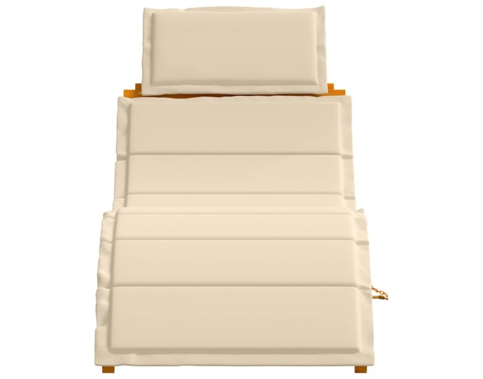Sonata H Шезлонг с възглавница 2-човек 2 pcs Бежово 184 x 55 x 64 см