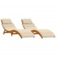Sonata H Шезлонг с възглавница 2-човек 2 pcs Бежово 184 x 55 x 64 см