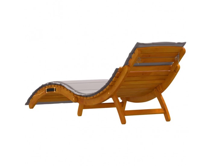 Sonata H Шезлонг 2 pcs Таупе 184 x 55 x 64 см Масивна акациева дървесина