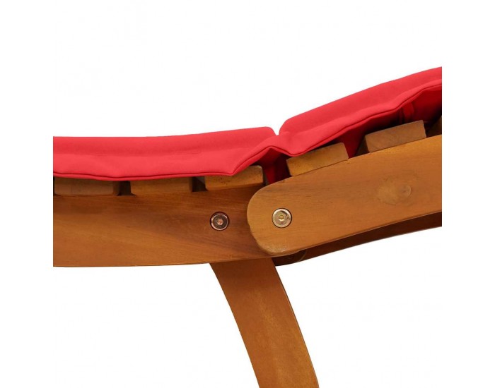 Sonata H Шезлонг с възглавница 2-човек 2 pcs Червено 184 x 55 x 64 см
