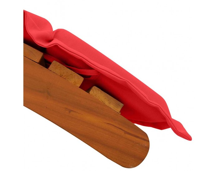 Sonata H Шезлонг с възглавница 2-човек 2 pcs Червено 184 x 55 x 64 см
