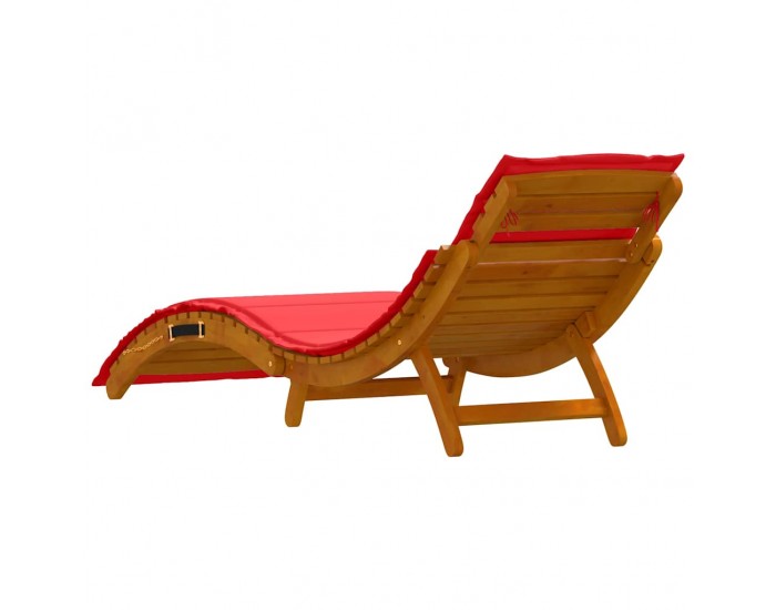 Sonata H Шезлонг с възглавница 2-човек 2 pcs Червено 184 x 55 x 64 см