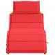 Sonata H Шезлонг с възглавница 2-човек 2 pcs Червено 184 x 55 x 64 см