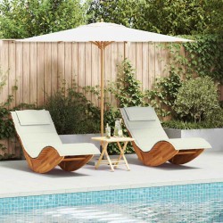 Sonata H Шезлонг с възглавница 2-човек 2 pcs Кафяво 60 x 154 x 74 см - Șezlonguri