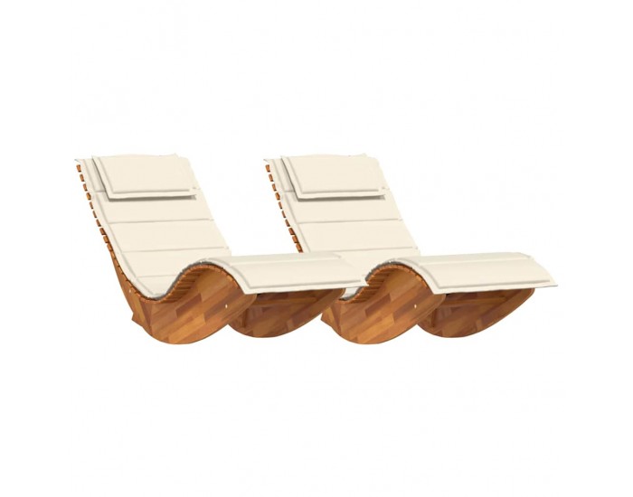 Sonata H Шезлонг с възглавница 2-човек 2 pcs Кафяво 60 x 154 x 74 см
