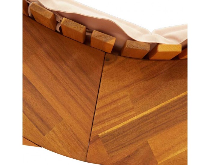 Sonata H Шезлонг с възглавница 2-човек 2 pcs Кафяво 60 x 154 x 74 см