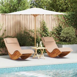 Sonata H Шезлонг с възглавница 2-човек 2 pcs Кафяво 60 x 154 x 74 см - Șezlonguri