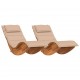 Sonata H Шезлонг с възглавница 2-човек 2 pcs Кафяво 60 x 154 x 74 см