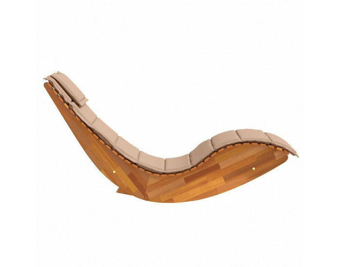 Sonata H Шезлонг с възглавница 2-човек 2 pcs Кафяво 60 x 154 x 74 см