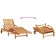 Sonata H Шезлонг 2 pcs Таупе 200 x 67 x 84cm Масивна акациева дървесина