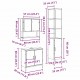 Sonata H Комплект мебели за баня от 3 части в стил Артизан дъб, инженерна дървесина