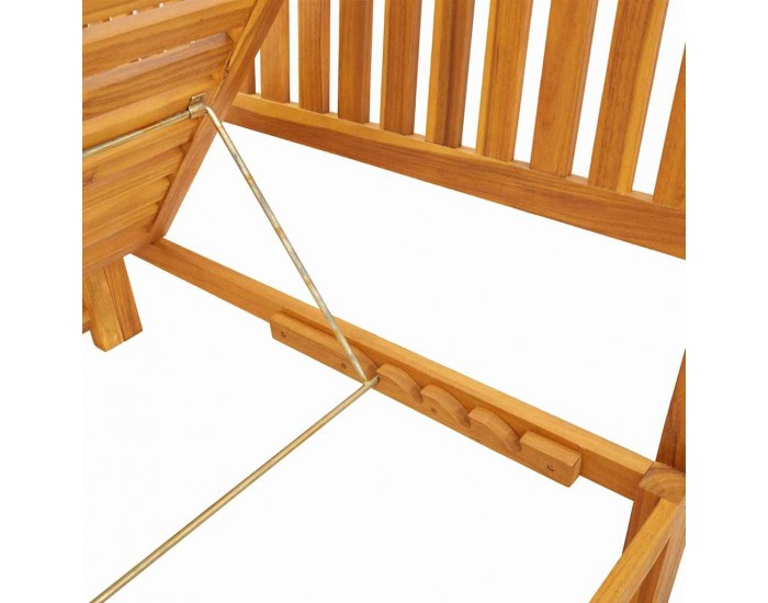 Sonata H Шезлонг Кафяво 200 x 57 x 75 см Масивна акациева дървесина
