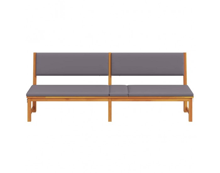 Sonata H Шезлонг Кафяво 200 x 57 x 75 см Масивна акациева дървесина