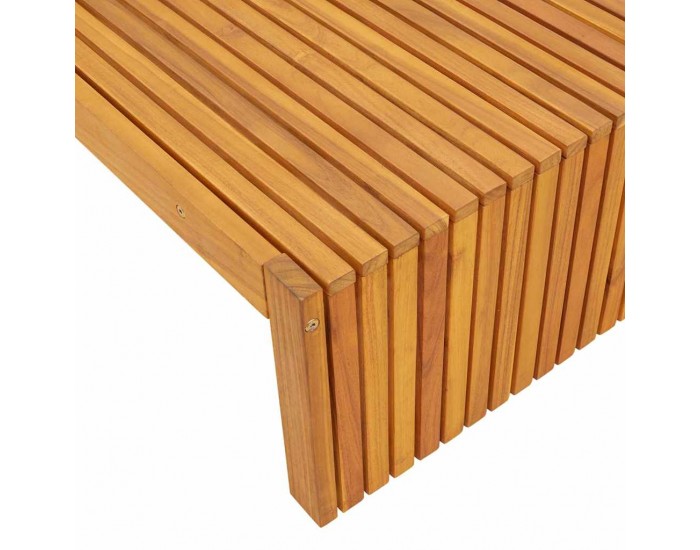 Sonata H Шезлонг Кафяво 200 x 55 x 94см Масивна акациева дървесина