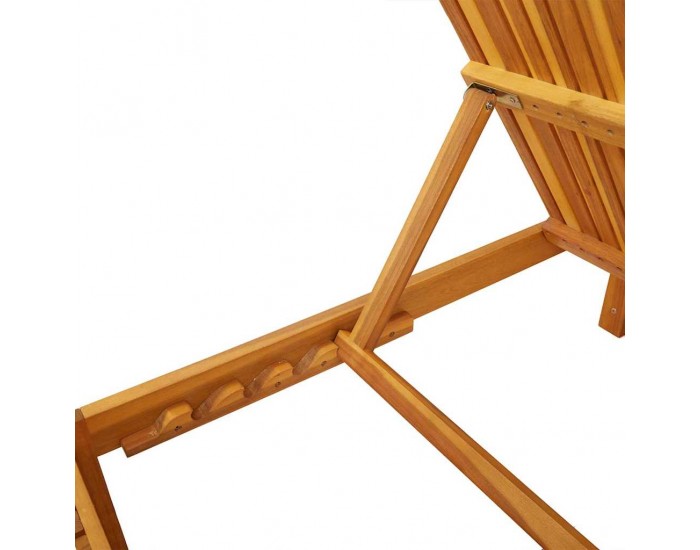 Sonata H Шезлонг Кафяво 200 x 55 x 94см Масивна акациева дървесина
