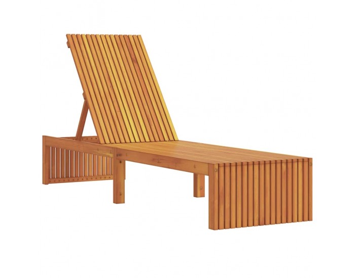 Sonata H Шезлонг Кафяво 200 x 55 x 94см Масивна акациева дървесина