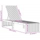 Sonata H Шезлонг Кафяво 200 x 55 x 94см Масивна акациева дървесина