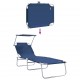 Sonata H Шезлонг 2-човек 2 pcs Синьо 58 x 188 x 77см текстил