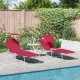 Sonata H Шезлонг 2-човек 2 pcs Червено 58 x 188 x 77см текстил
