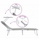 Sonata H Шезлонг 2-човек 2 pcs Сив 58 x 188 x 77см текстил