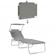 Sonata H Шезлонг 2-човек 2 pcs Сив 58 x 188 x 77см текстил