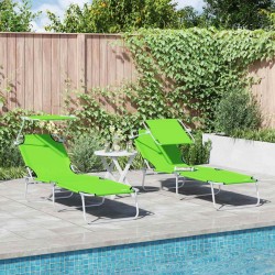 Sonata H Шезлонг 2-човек 2 pcs Зелен 58 x 188 x 77см текстил - Șezlonguri