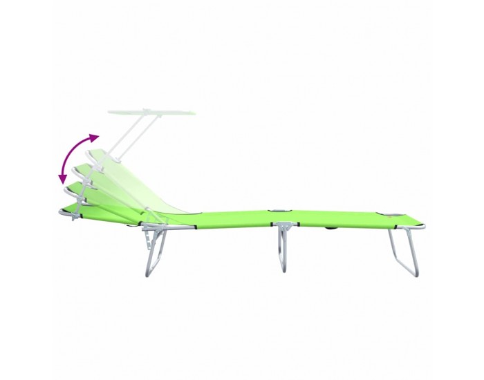 Sonata H Шезлонг 2-човек 2 pcs Зелен 58 x 188 x 77см текстил