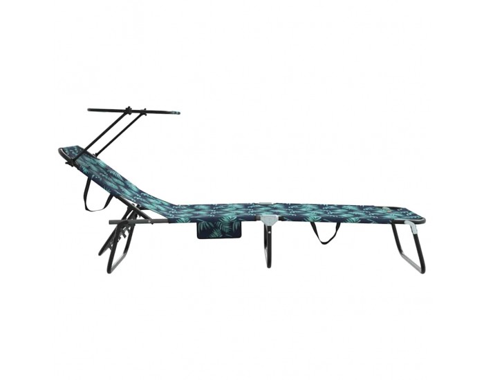 Sonata H Сгъваем шезлонг с възглавница Зелен 56 x 190 x 81cm текстил