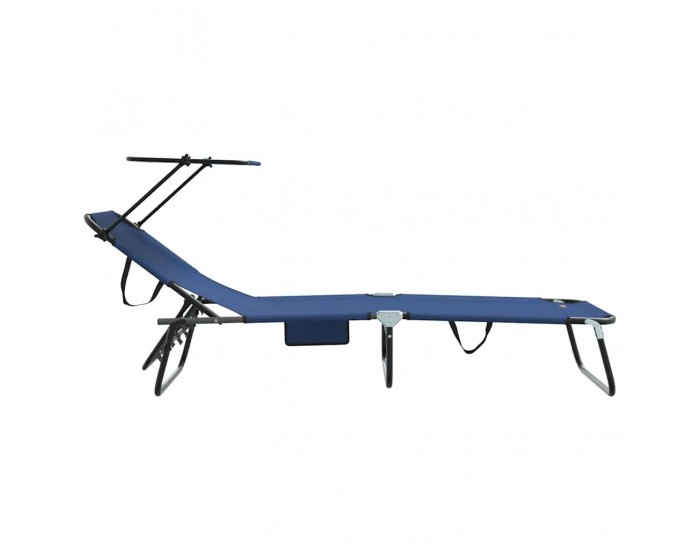 Sonata H Сгъваем шезлонг 2-човек 2 pcs Синьо 56 x 190 x 81cm текстил