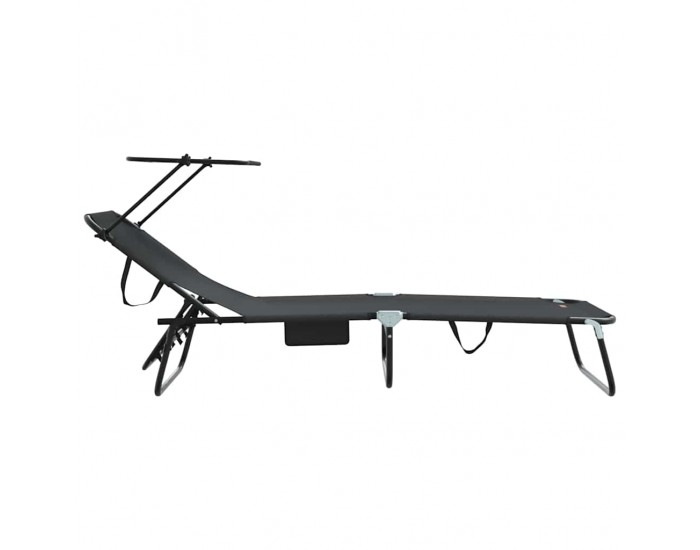 Sonata H Сгъваем шезлонг 2-човек 2 pcs Черно 56 x 190 x 81cm текстил