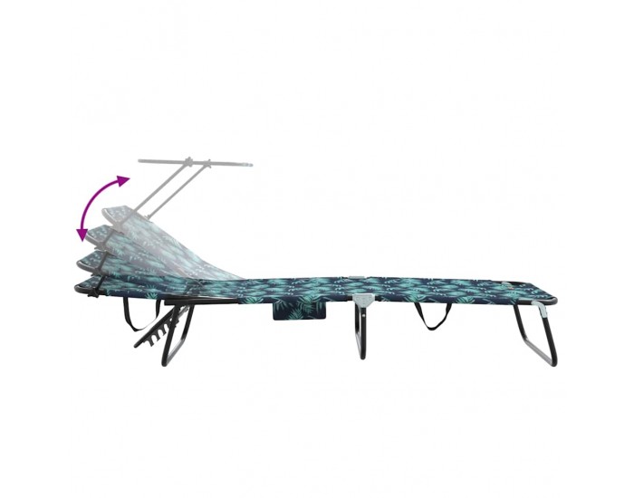 Sonata H Сгъваем шезлонг 2-човек 2 pcs Зелен 56 x 190 x 81cm текстил