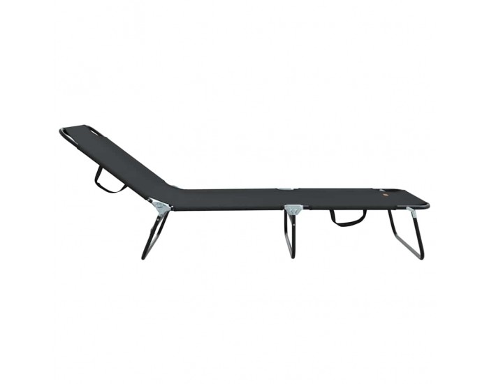 Sonata H Сгъваем шезлонг 1-човек Черно 56 x 189 x 87см текстил