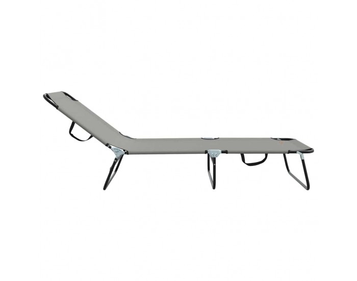 Sonata H Сгъваем шезлонг 1-човек Сив 56 x 189 x 87см текстил