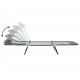 Sonata H Сгъваем шезлонг 1-човек Сив 182 x 55 x 85.5 см Textilene