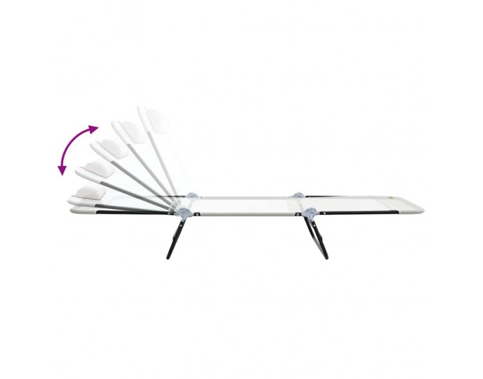 Sonata H Сгъваем шезлонг 2-човек 2 pcs Крем 182 x 55 x 85.5 см Textilene